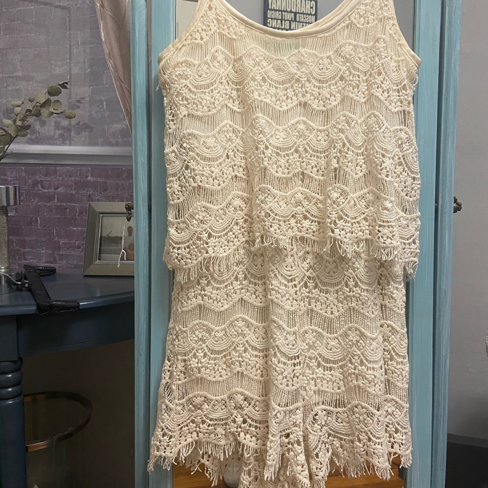 White lace romper